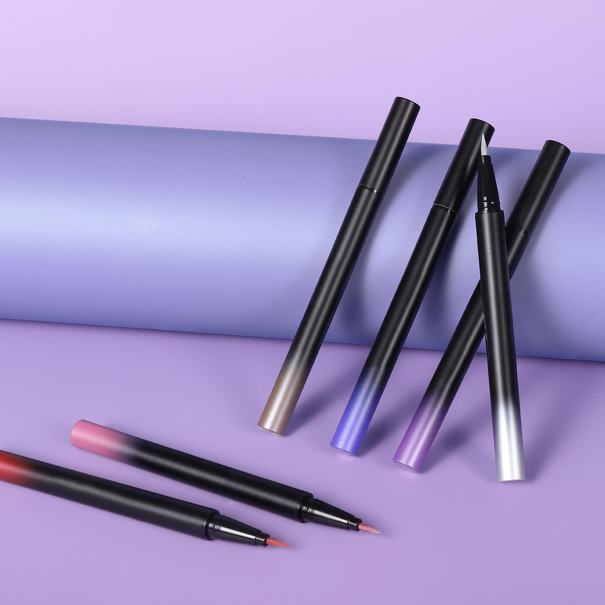 Vawolecy Long-Lasting Waterproof Glitter Eyeliner Pen | Vegan Shimmer Liquid Eyeliner with Metallic Satin Finish | Highly Pigmented, Smudge-Proof Eye Makeup for Day to Night - Image 4