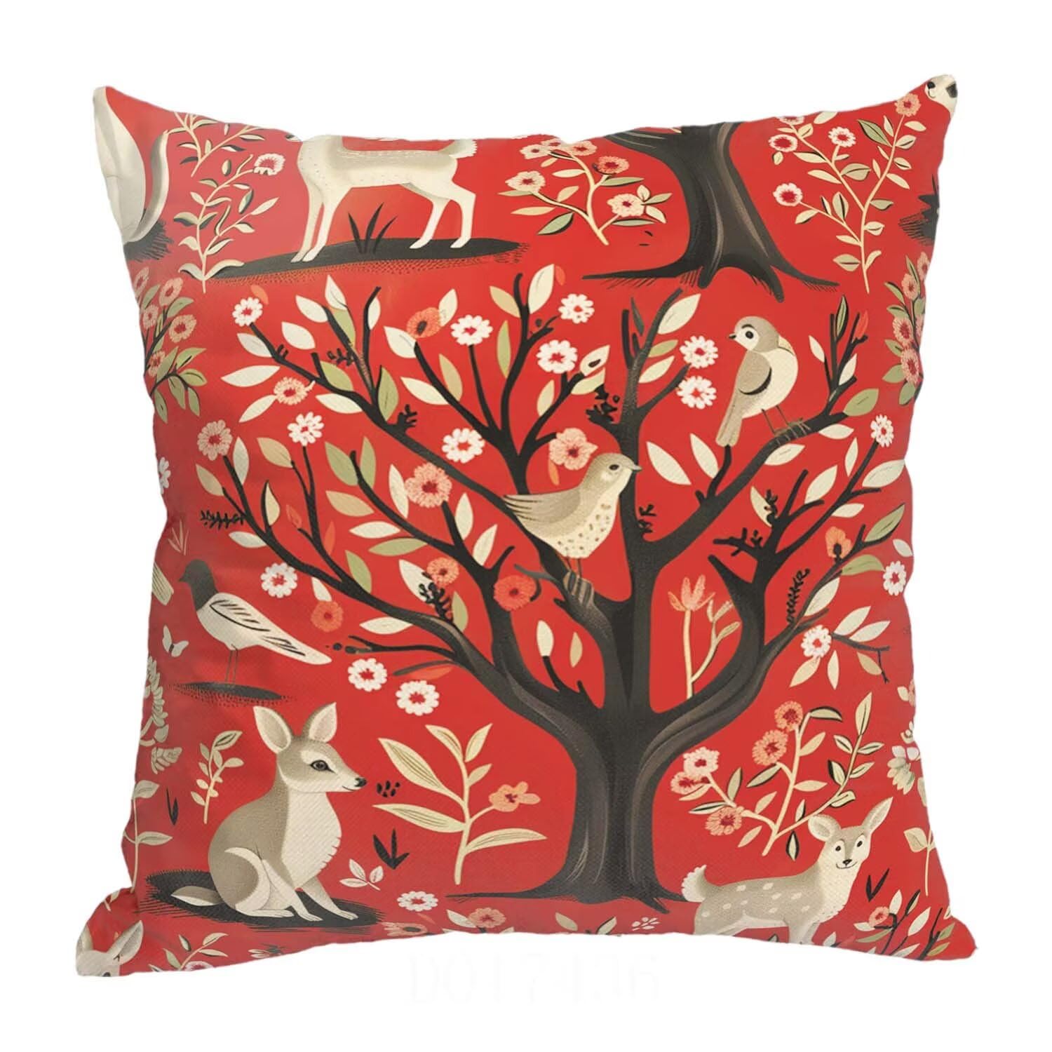 Fundas Cojines SuavesRojo Fundas Cojines Cuadradas Suaves Funda Almohada Cojines Suaves Sillas Jardin para Oficina Jardín Cama Sofá Banco Interior o Exterior Juego de 4 Funda Cojin Bohemia mu-214