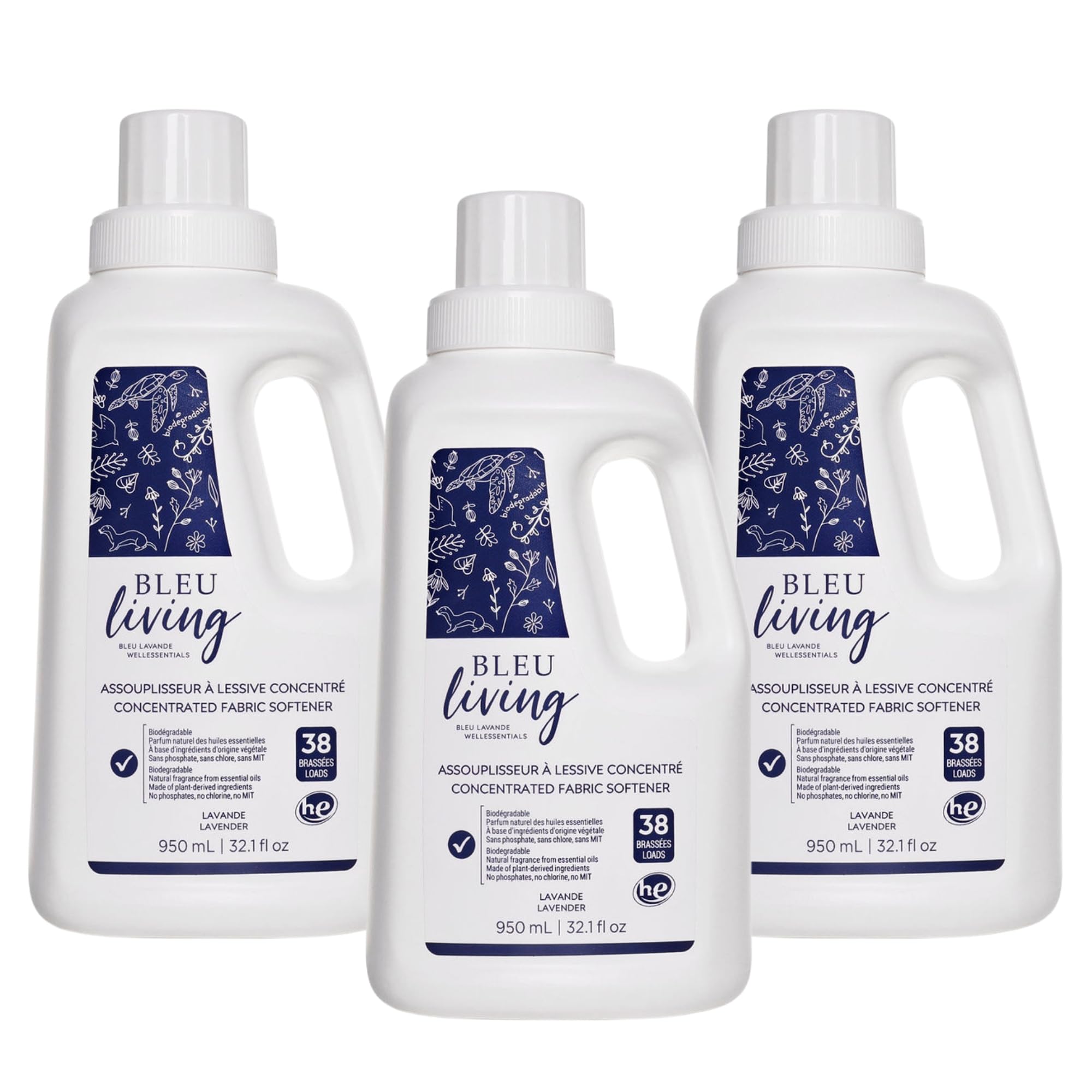 Bleu Lavande Natural Fabric Softener 3-Pack