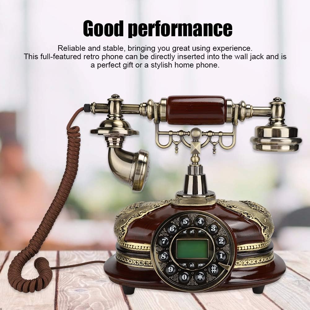 Free Shipping ๐ Retro Landline Telephone, FSK/DTMF Dual System Vintage Desktop Phone European Style Phone with Caller ID Display for Home/Hotel/Office Decor Flash Deals - 60% OFF Retro Landline Telephone, FSK/DTMF Dual System Vintage Desktop Phone European Style Phone with Caller ID Display for Home/Hotel/Office Decor