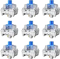 Interruptor azul clássico para teclado mecânico para jogos, 3 pinos 60gf RGB SMD Clicky Switch (azul, 108 peças)
