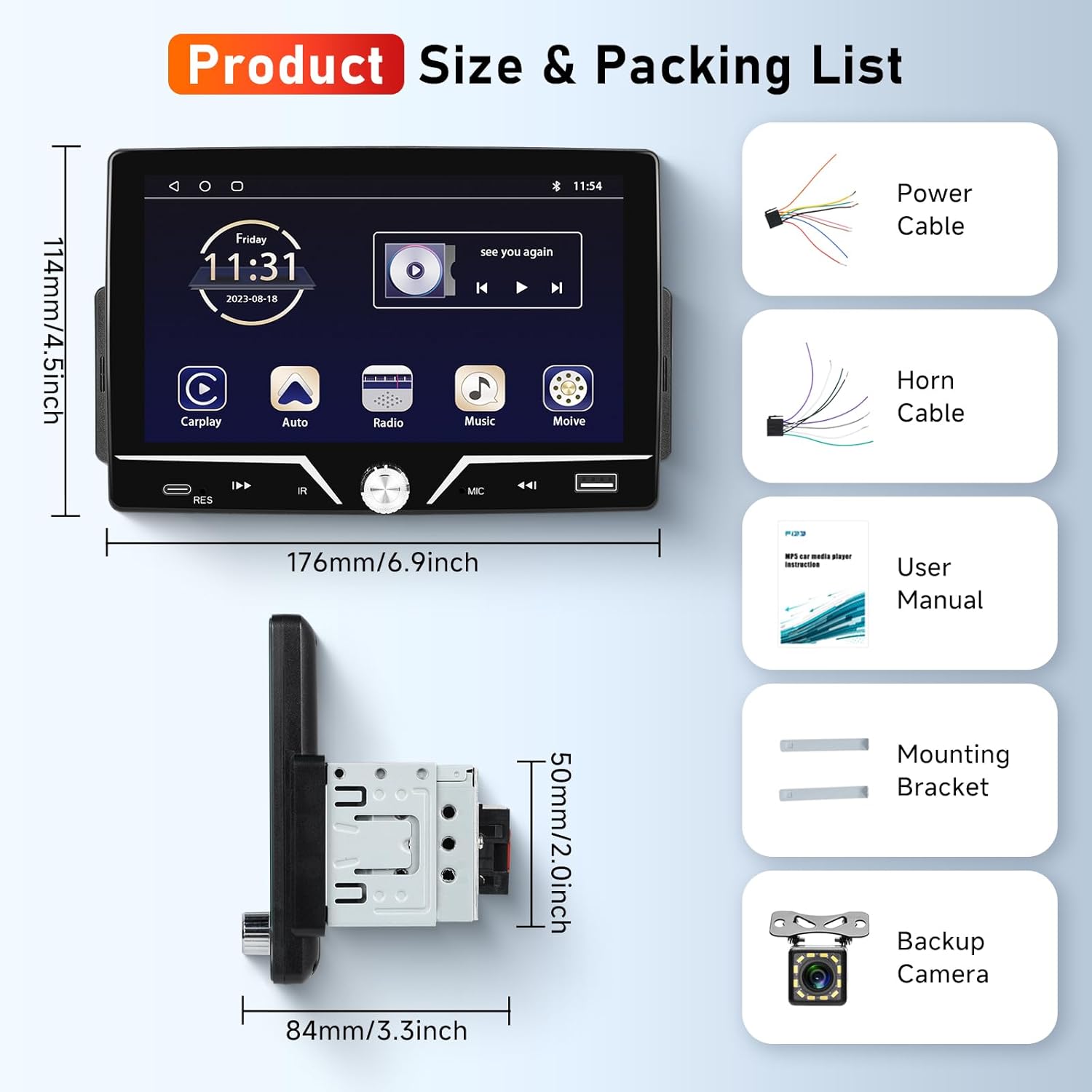 Product Size and Packing List