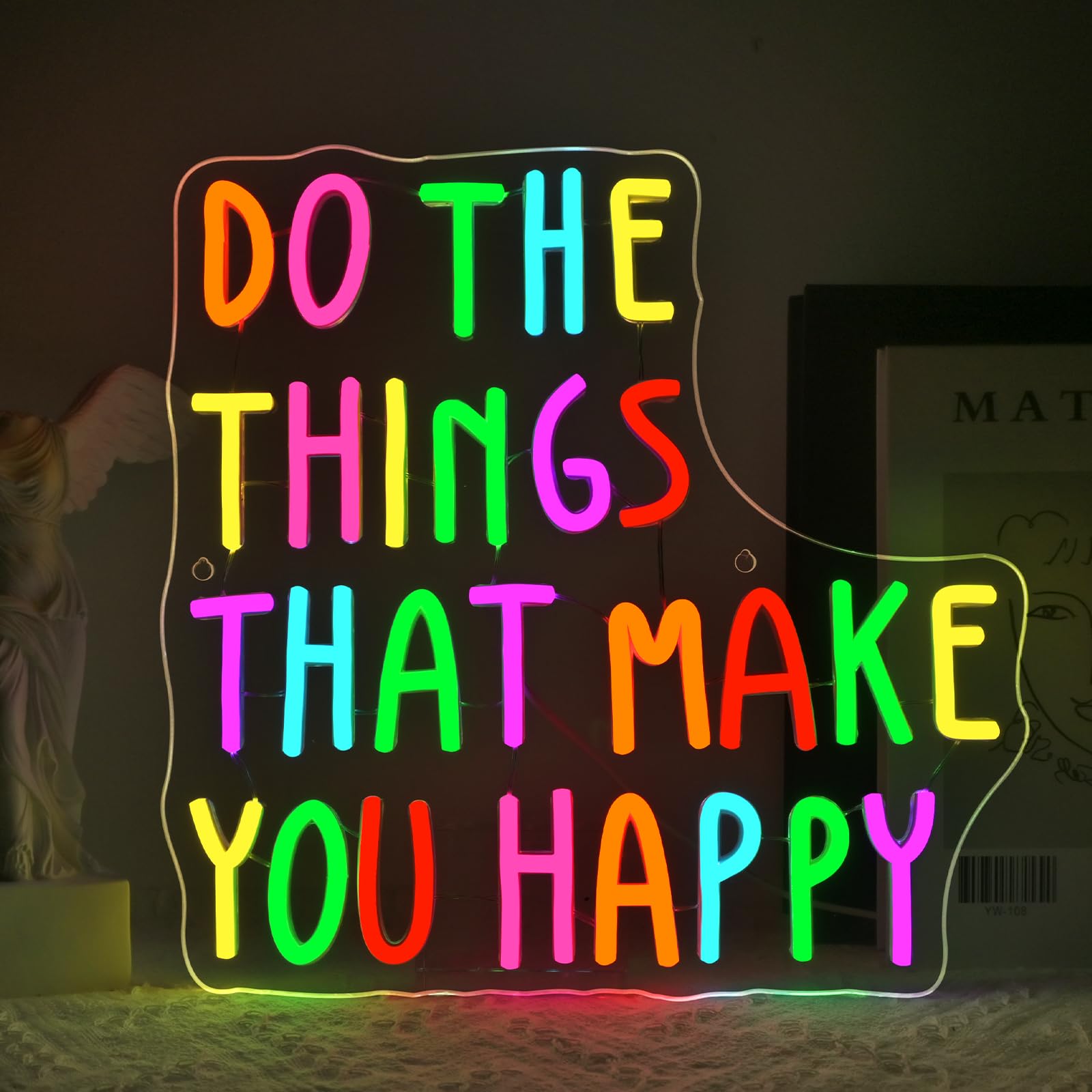 VYXIN Do The Thigs That Make You Happy Neon Schild, Neon Sign LED Schild Wand Leuchtreklame USB Power für Bedroom Pub Home Bar Room Club Party Lichter Window Decor Schlafzimmer Wohnzimmer Geschenke — image 1