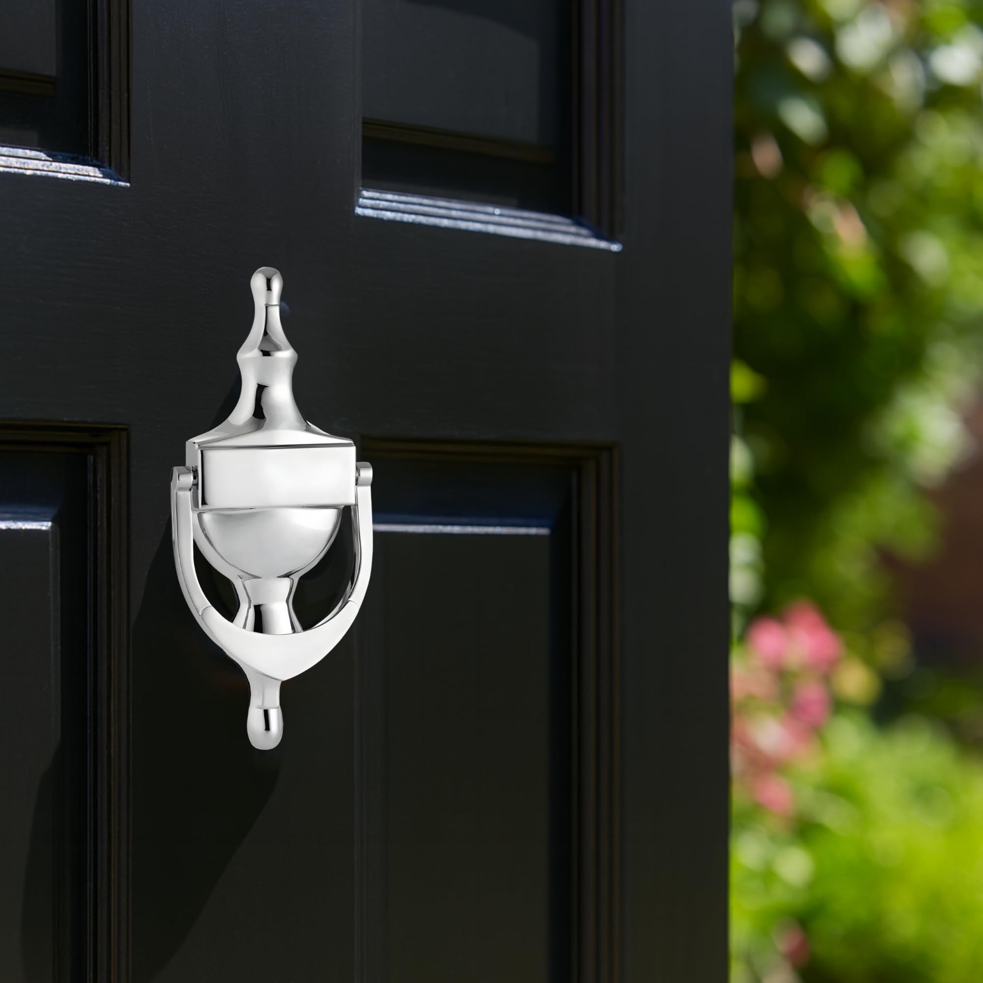 UAP Heurtoir de porte victorien 15 cm traditionnel avec support de boulon et supports adhésifs Simple Chrome poli