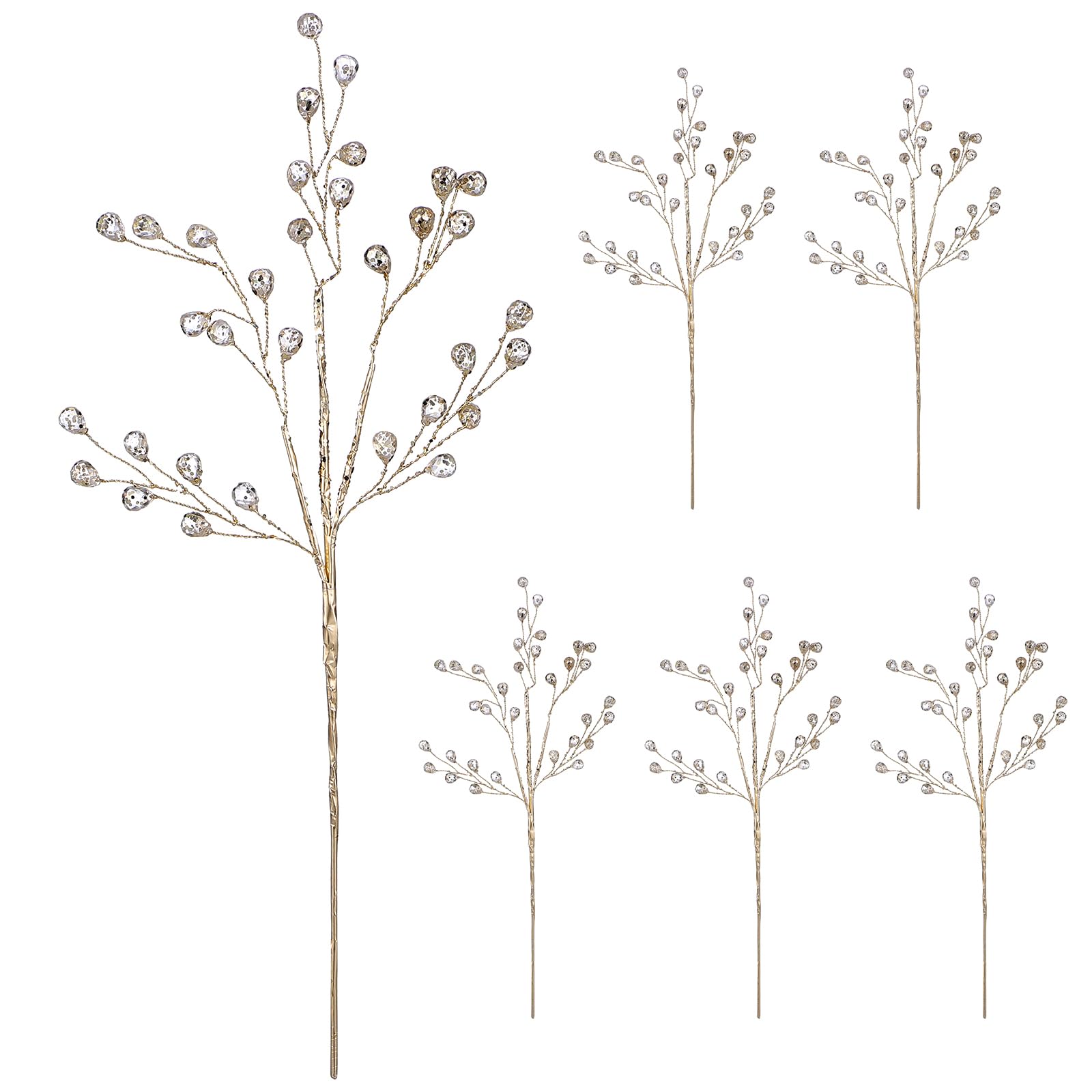 Tiges de fleurs artificielles en acrylique incassables pour remplacer les décors fragiles