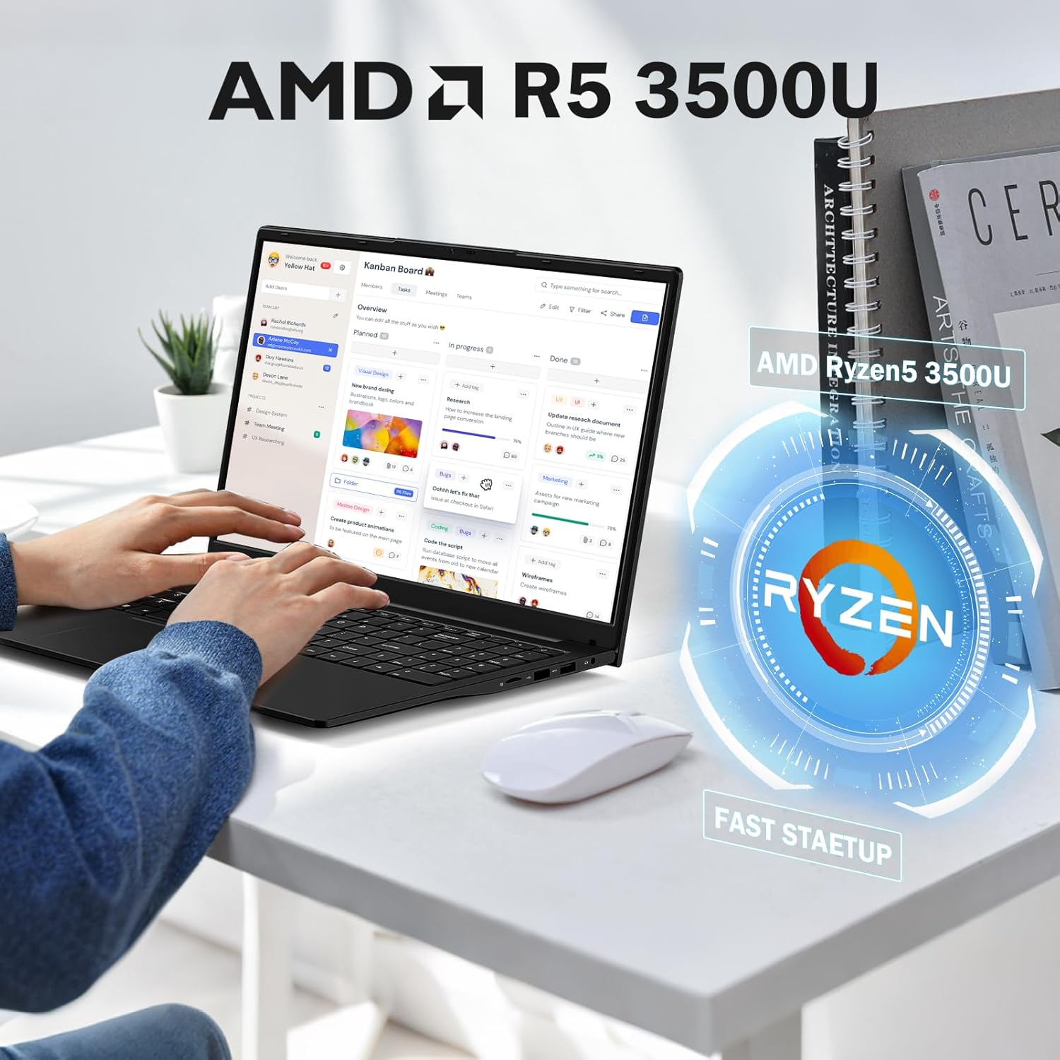 15.6" FHD Student-Laptop AMD Ryzen 5(Beat i5-1135G7, Up to 3.7GHz) 16GB RAM 512GB SSD, Radeon Vega 8 GPU Gaming-Laptop with 65W Fast Charging BT5.0 Webcam Privacy Shutter Numpad for Office Home Study