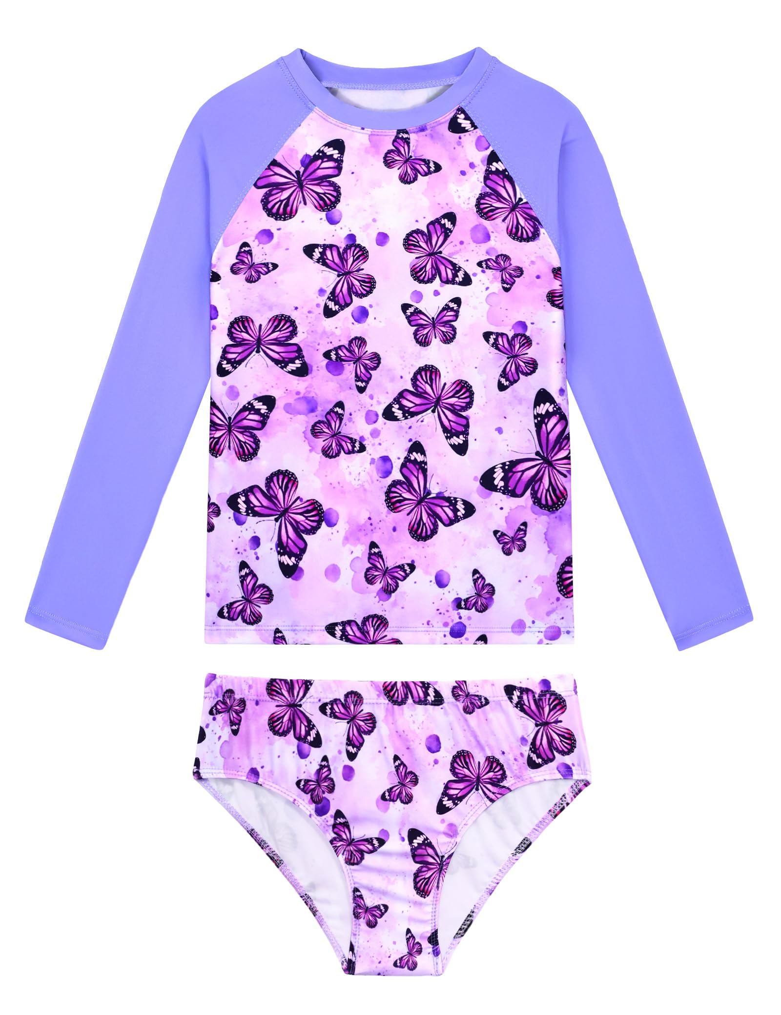 Levasuph Girls Swimsuits Size 7-8 Years Old Cute Purple - competitive swimwear | Mubboo