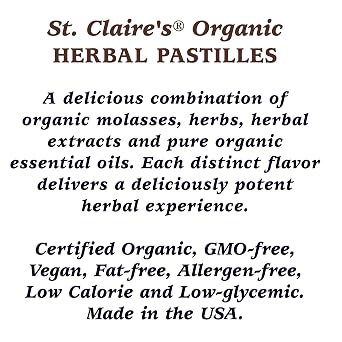 St. Claire's Organic Herbal Pastilles, (6 flavors, 1.5 Ounce Tins, Pack of 6) | Gluten-Free, Vegan, GMO-Free, Plant-based, Allergen-Free | Made in our Allergen-Free facility