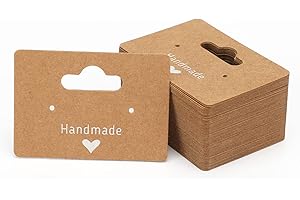 joycraft Earring Cards - 100Pcs Kraft Earring Display Holder Cards, 2"x1.3" Blank...