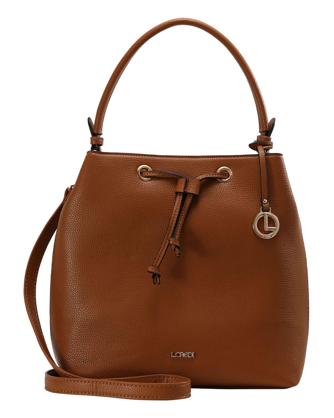 L.CREDI Ladies Ebony Handbag, Blue, blue, Talla única