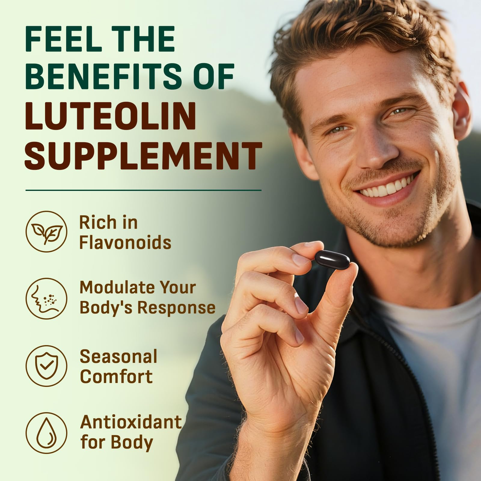 Luteolin Supplement 300mg, Luteolin 60 Softgels — Amazon image 2