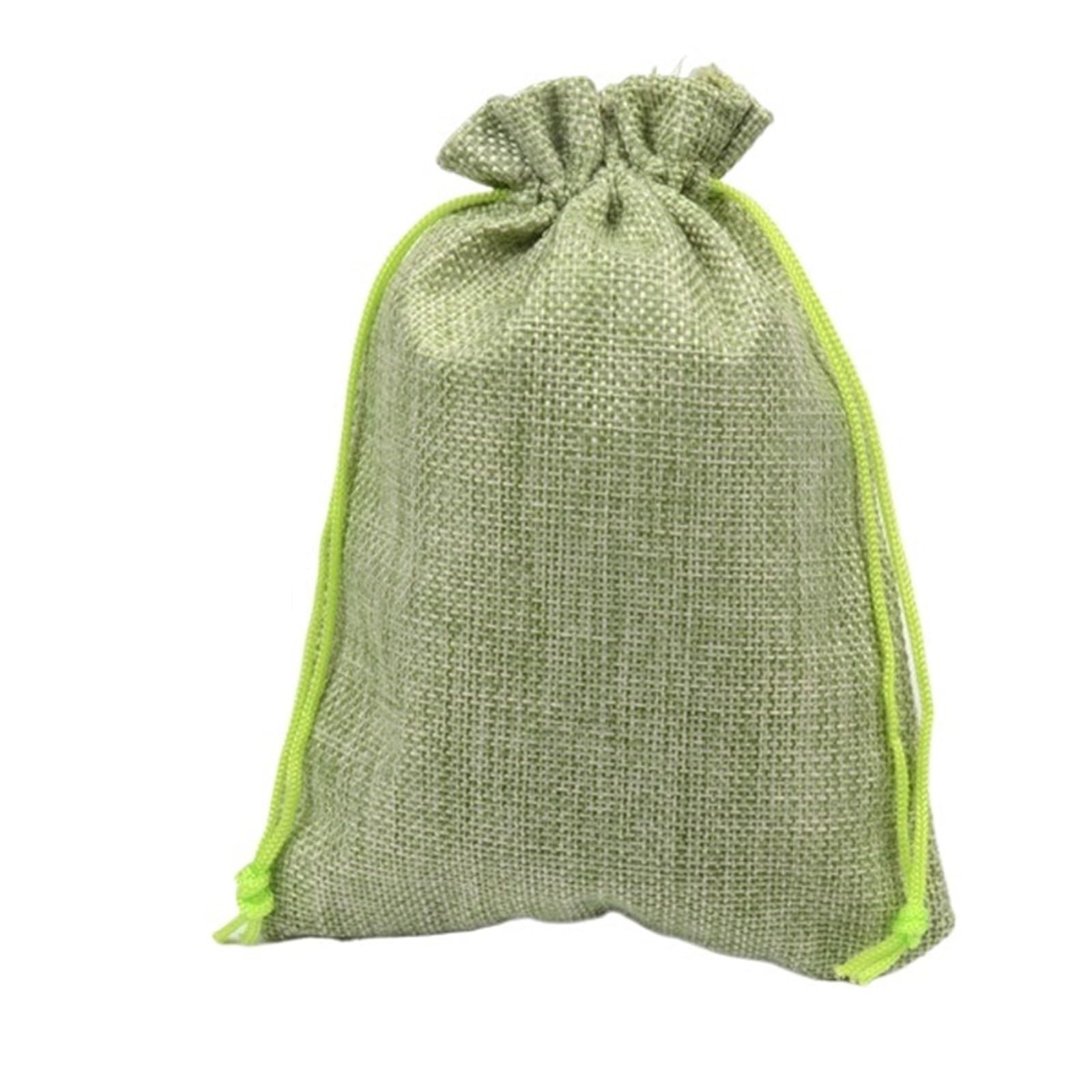 Pochon Tissu 50 sacs en jute 7x9 9x12 10x14 13x18 15x20cm(Light green,15x20cm)