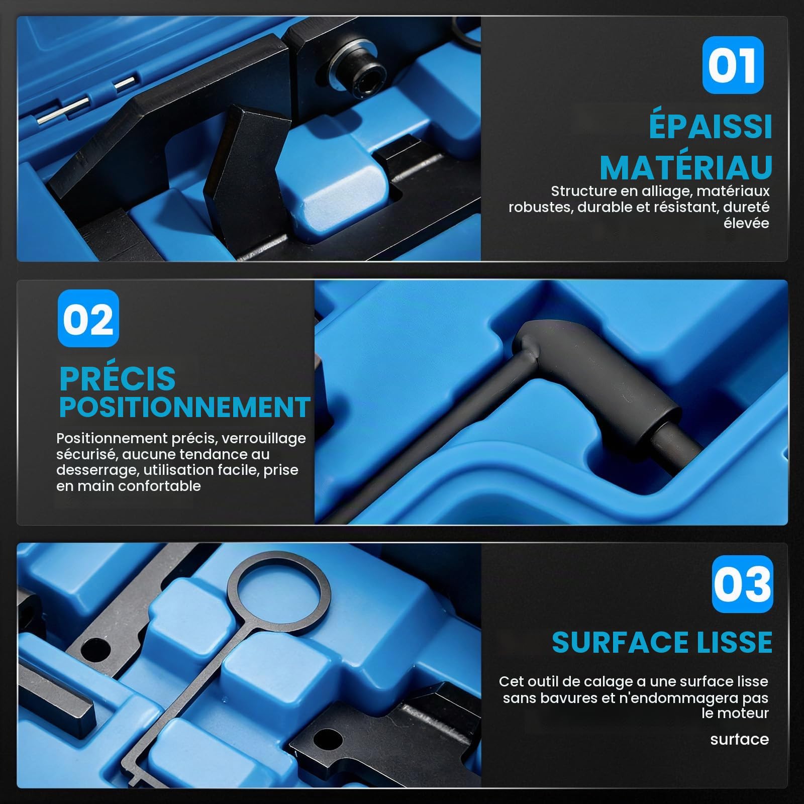 Kit Calage Distribution PSA 1.2 PureTech, Kit de 8 Pièces pour Verrouillage et Calage Moteur, Compatible Citroën Peugeot Opel 1.0 1.2 VTi EB0 EB2