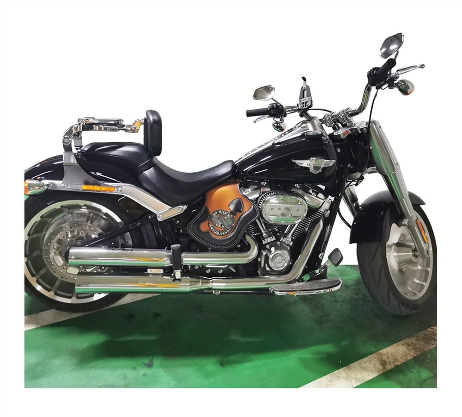 NINOMA Posteriore del Motociclo Schienale Sissy Bar Cuscino Pad Retrofit per Harley Touring CVO Electra Road Street Glide Road King 2009-2022 Coda gobba (Color : Black)