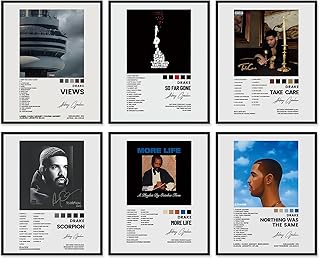 Drake Posters 8x10 Canvas Prints Unframed Set of 6 Music Album Cover Posters for Room Aesthetic Canvas Wall Art Room Decor...