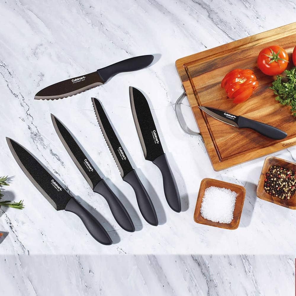 Amazon.com: Cuisinart Black Metallic Knife Set, 6-Piece