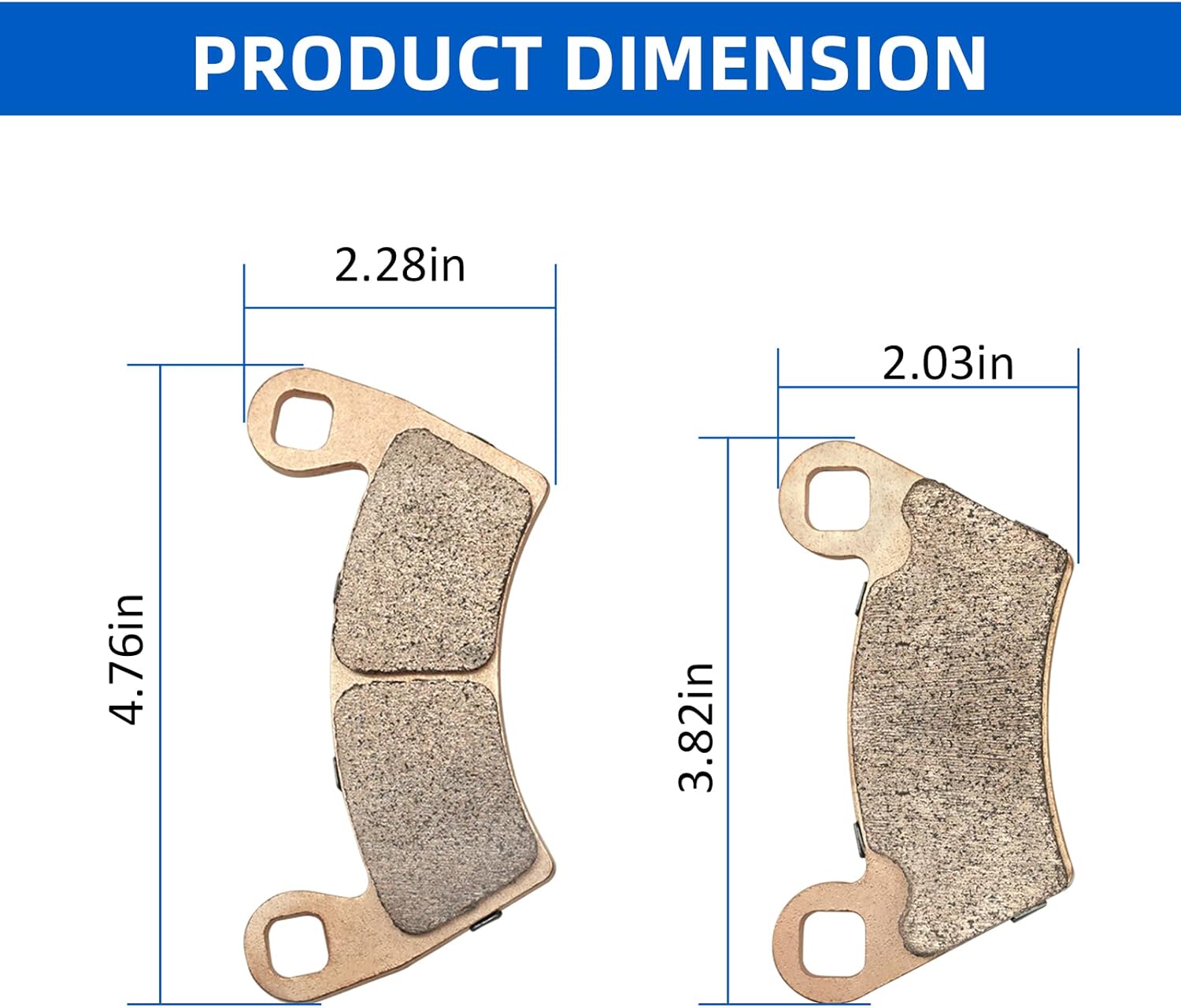 Front & Rear Brake Pads Sintered for Polaris RZR-4-800 RZR-900 2010-2014 Ranger 500 570-Crew 570-Full-Size 700 800 900 1000 EV Crew Diesel HST Brutus ACE 325/570/900 LSV
