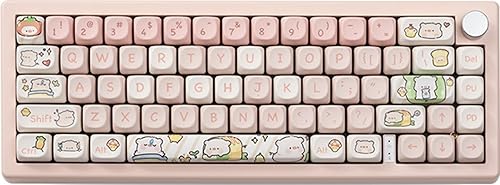 MOA - Teclas de perfil de PBT, lindas teclas personalizadas, 140 teclas, teclas PBT Dye-sub para teclado mecánico, juego de teclas de tamaño