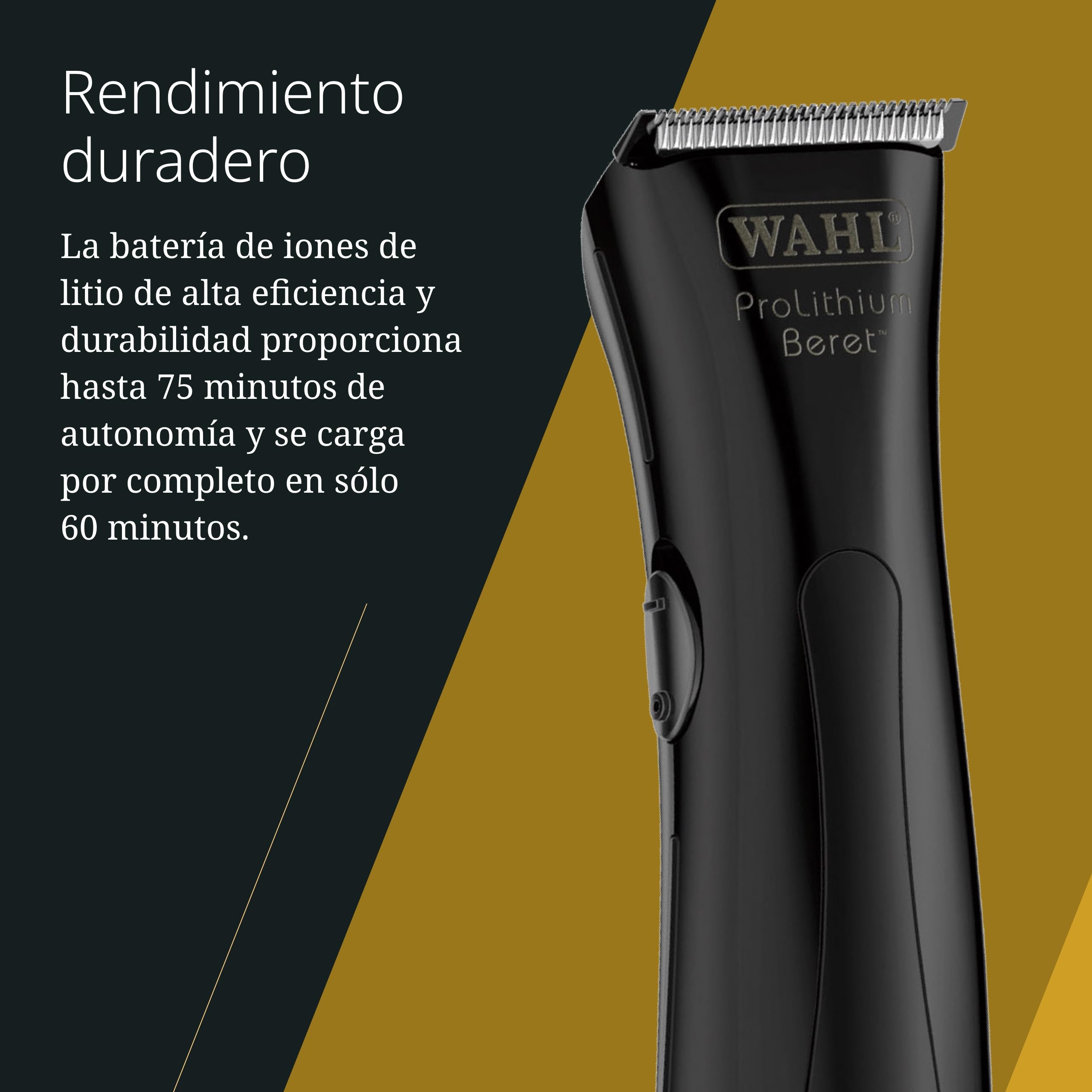 Wahl Stealth Beret Cortapelos de Contorno Con Cable/Inalámbrico con Juego de Cuchillas - Máquina de Cortar Pelo para Hombre para Bordes y Perfilar, Negro