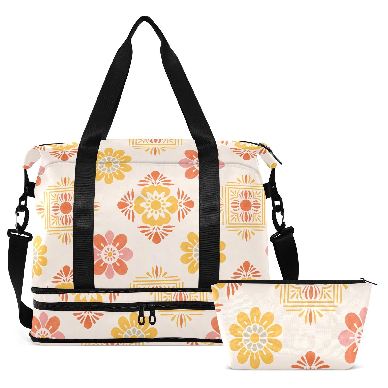 Cinco De Mayo Sommer-Reisetasche, Pastellfarben, große Kapazität, große Kapazität, Reisetasche, Übernachtung, Handgepäcktasche mit verstellbarem Riemen für Geschäftsreisen