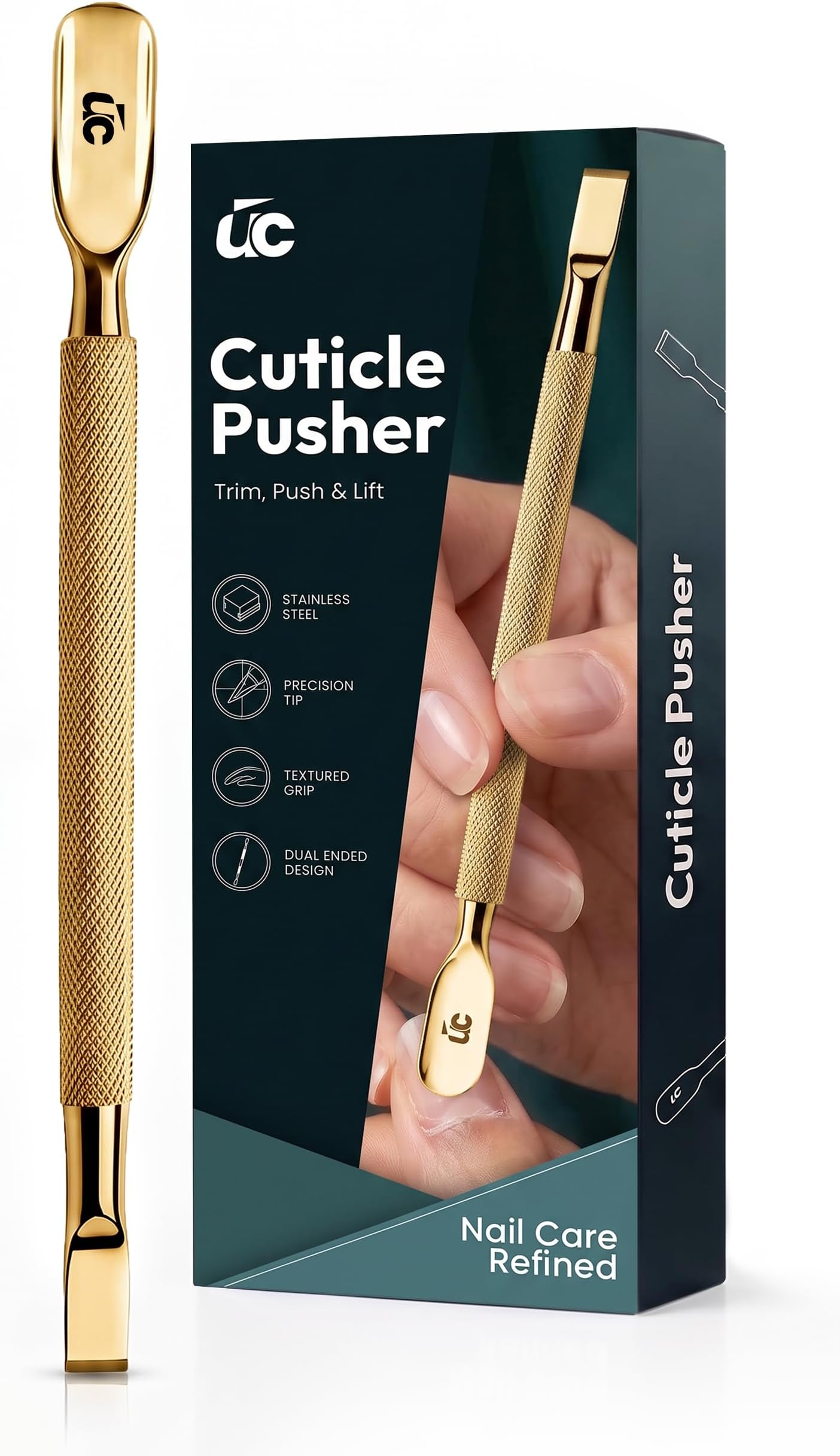 Utopia Care Cuticle Pusher Tool & Spoon Nail Cleaner