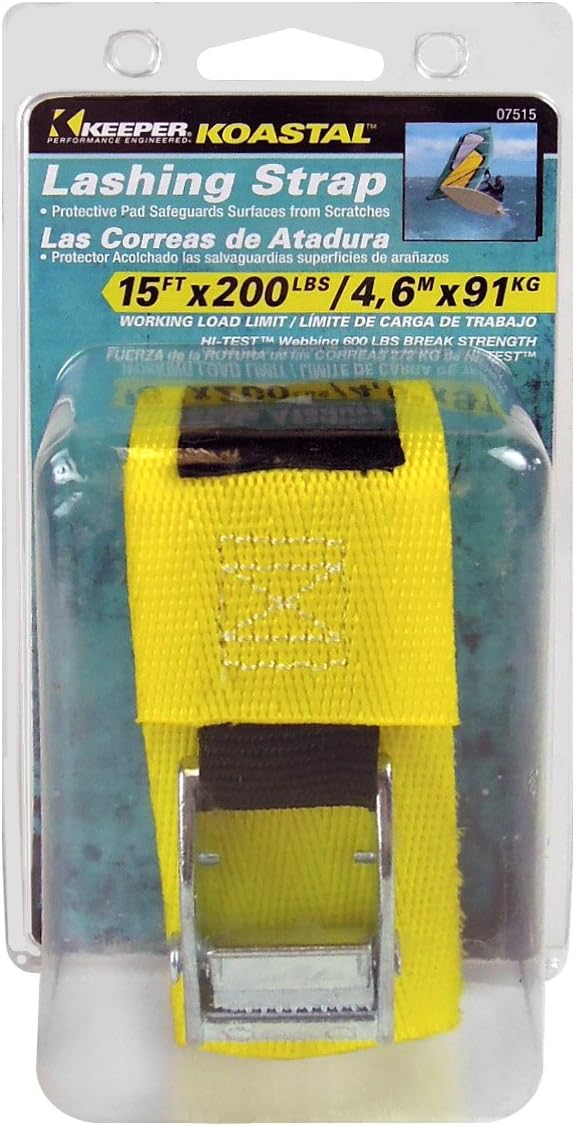 Crаzу Clеаrаnсе Keeper (07515) Koastal 15' x 1 Lashing Strap with Protective Cover Bіg Sаlе Keeper (07515) Koastal 15' x 1 Lashing Strap with Protective Cover