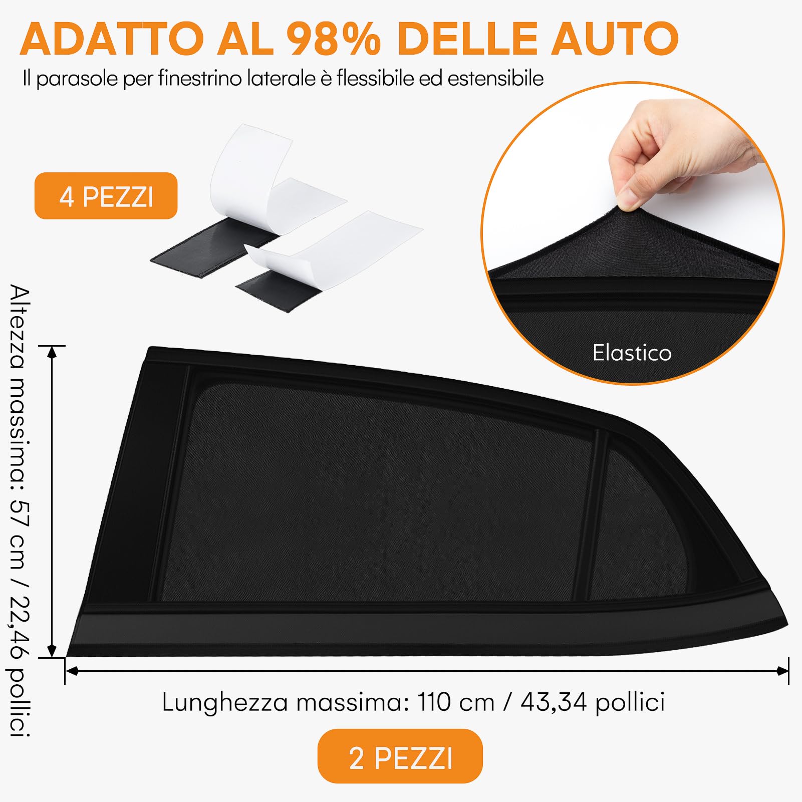 TINGLU Parasole Per Honda Civic 11a Gen (2022-2024) - Kit 8 Pezzi Per Finestrini Laterali E Triangolari - 6