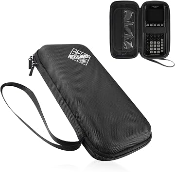 Case for Texas Instruments TI-84 TI-83 Plus CE Graphing Calculators and More - Hard EVA Travel Carrying Shockproof Storage Bag Black Zipper