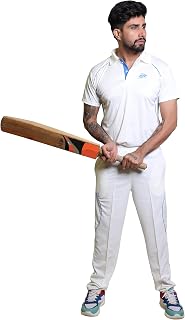 Generic Off White Cricket Dress Jersey And Lower with Net Design Half Sleeves Jersey (IN, Alpha, M, Regular, 10, White)