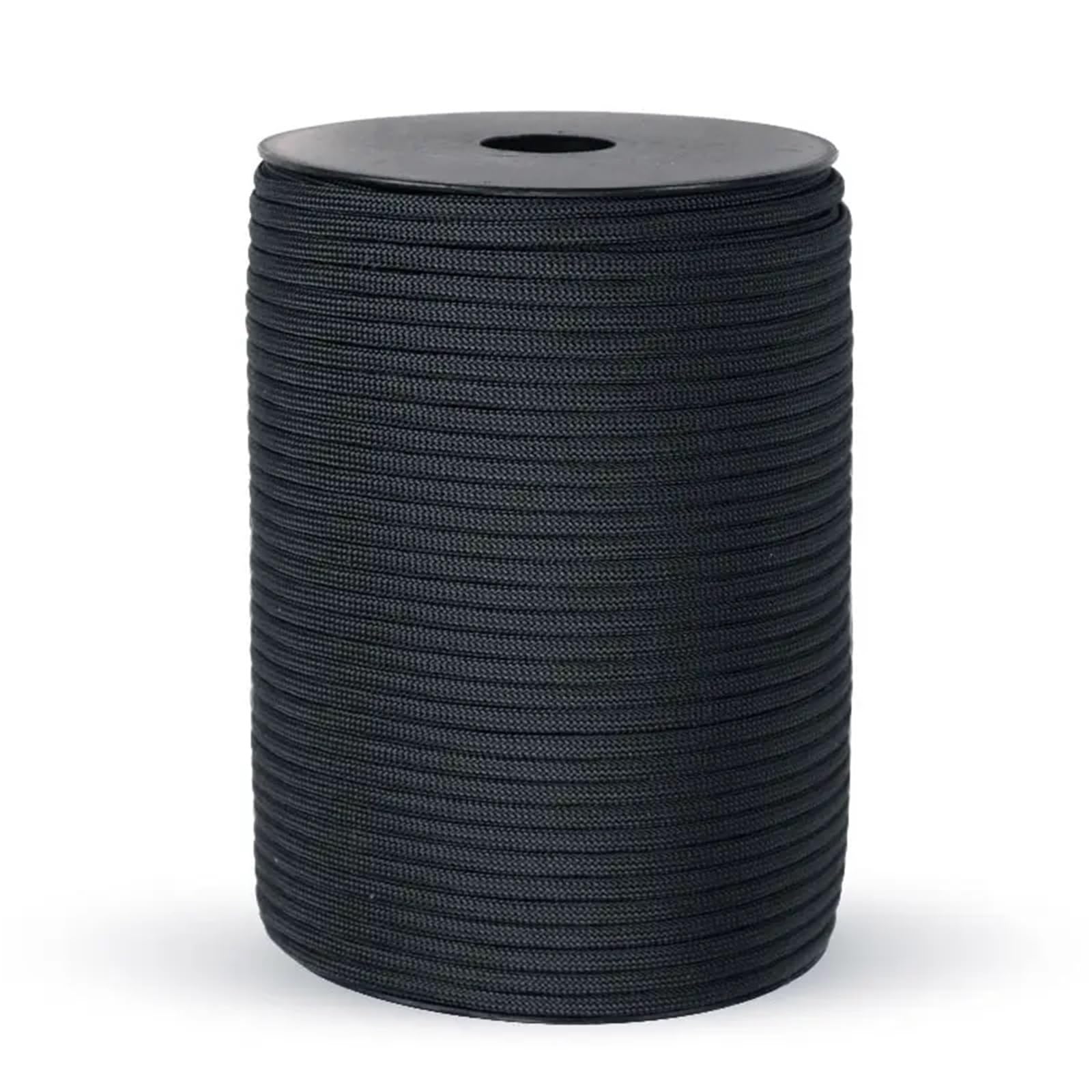 Paracorde Cuerda Paracord 550 de 7 núcleos, 100M diámetro, 4mm for Acampar al Aire Libre, cordón Supervivencia, Cuerda paracaídas, Tienda Senderismo, Accesorios, Pulsera DIY(Black)