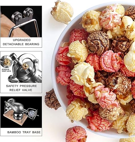 Miniatura 7 de Chinese Popcorn Cannon, High Pressure Popcorn Maker, Hand Puffed Rice Maker Popcorn Popper, Stovetop Maquina Palomitas Maiz(500ml)
