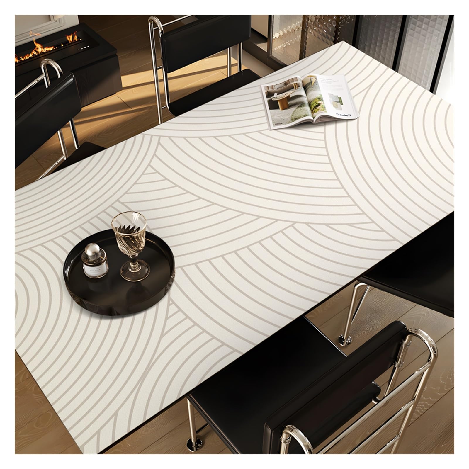 BDFJEDS Waterproof Tablecloth Oil Proof Waterproof Rectangle Tablecloth Stain Washable Dining Table Cloth, Easy Care For Home(Color7,50CMx120CM)