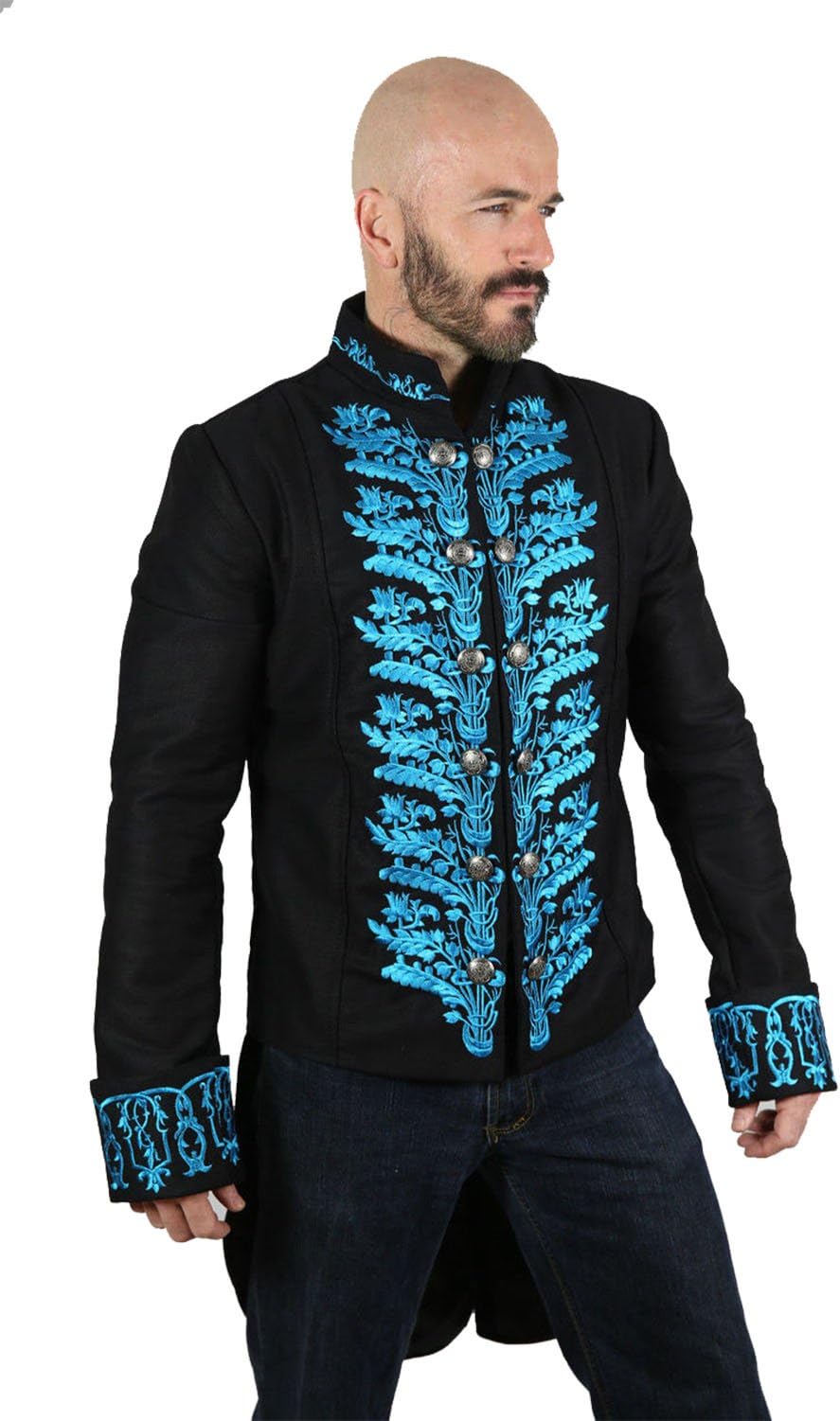 Erocats Mens Victorian Tailcoat Morning Dress Jacket Top Blue STP7