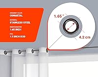 Vista 6 de LINENZONE Cortinas 100% opacas azul marino para puerta de patio. Utiliza cortinas opacas extra anchas como cortina de puerta corrediza de vidrio