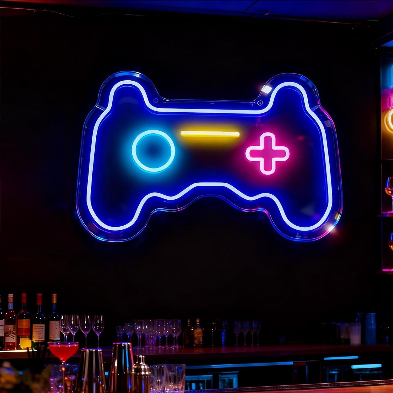 Game Controller Neon Light for Wall Decor, Multi-Color USB Powered Neon Sign for Bedroom Living Room Bar Gift for Boyfriend/Husband/Gamer Cool Gaming Gifts & Home Decoration