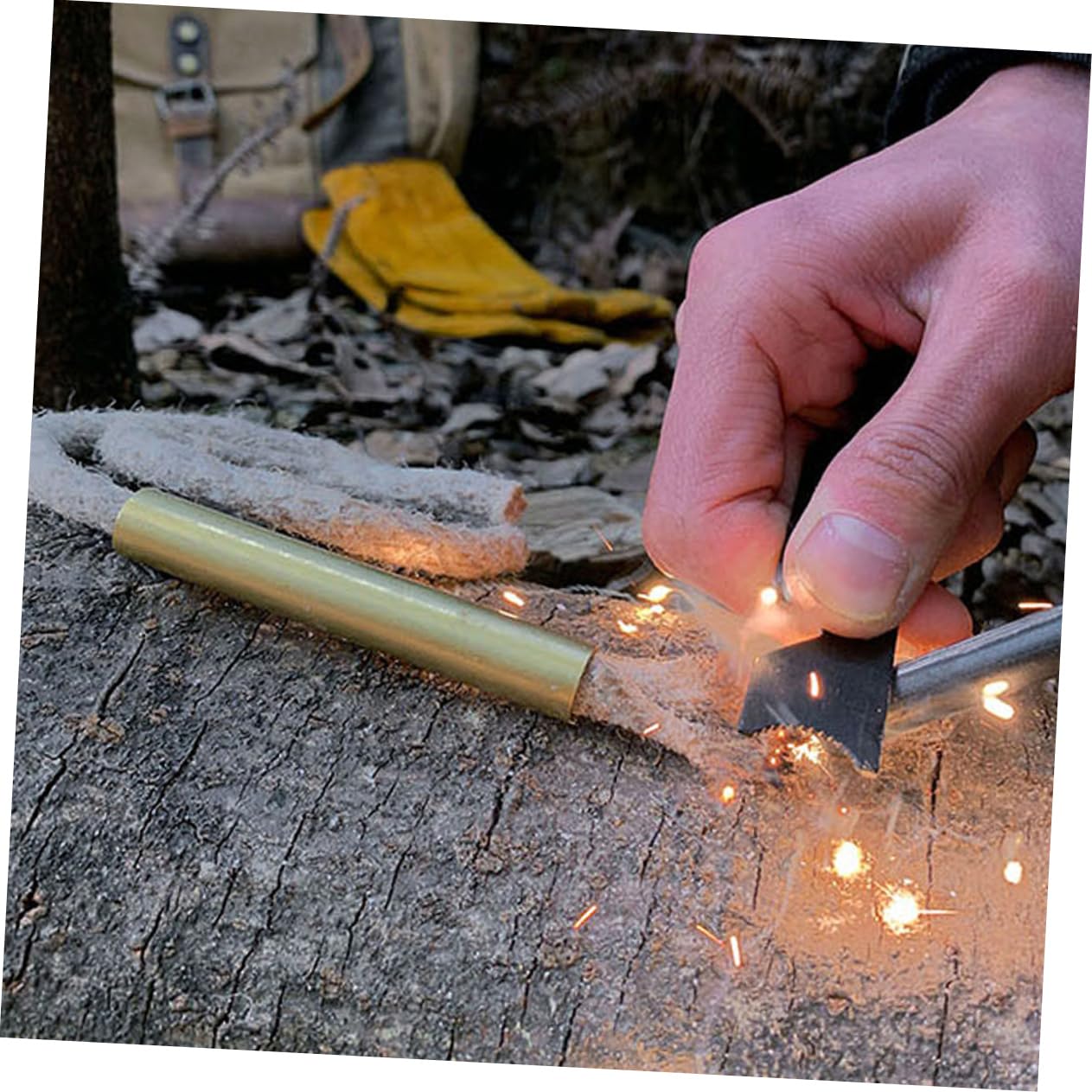 KICHOUSE 2pcs Survival Wick Cord Outdoor Fire Starter Camping Ropes Windproof Combustion-Supporting Tool for Safe and Extended Burning