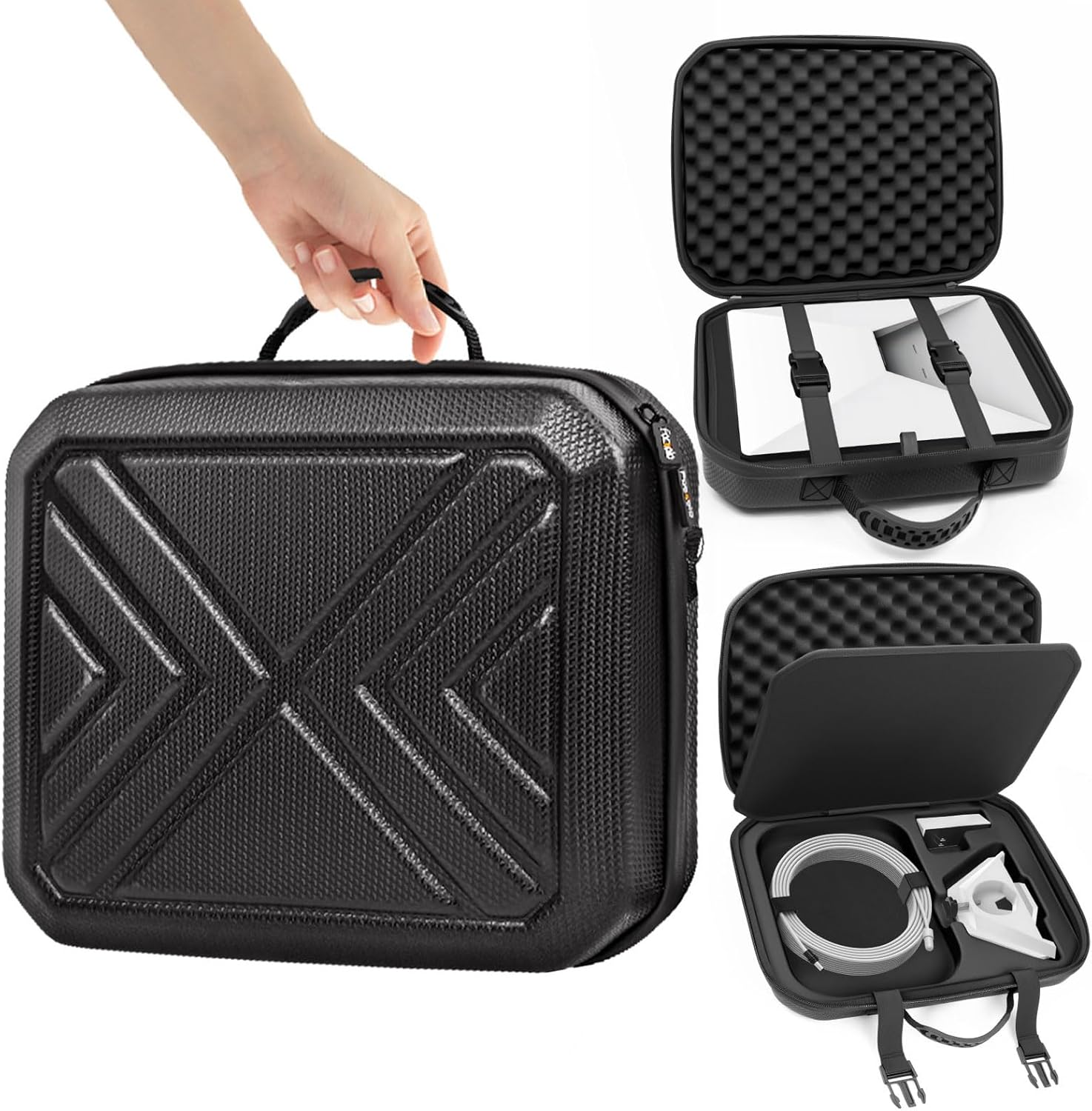 Starlink Mini Case Protective Storage Bag for Starlink Mini Accessories,Waterproof Design with Shockproof Protection,Lightweight for Travel and Camping (Black)