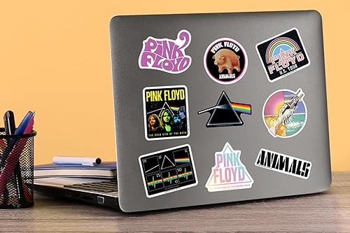 Miniatura 5 de Pink Floyd - Paquete variado de calcomanías de vinilo grandes de lujo, para laptop, botella de agua, álbumes de recortes, tableta, monopatín,