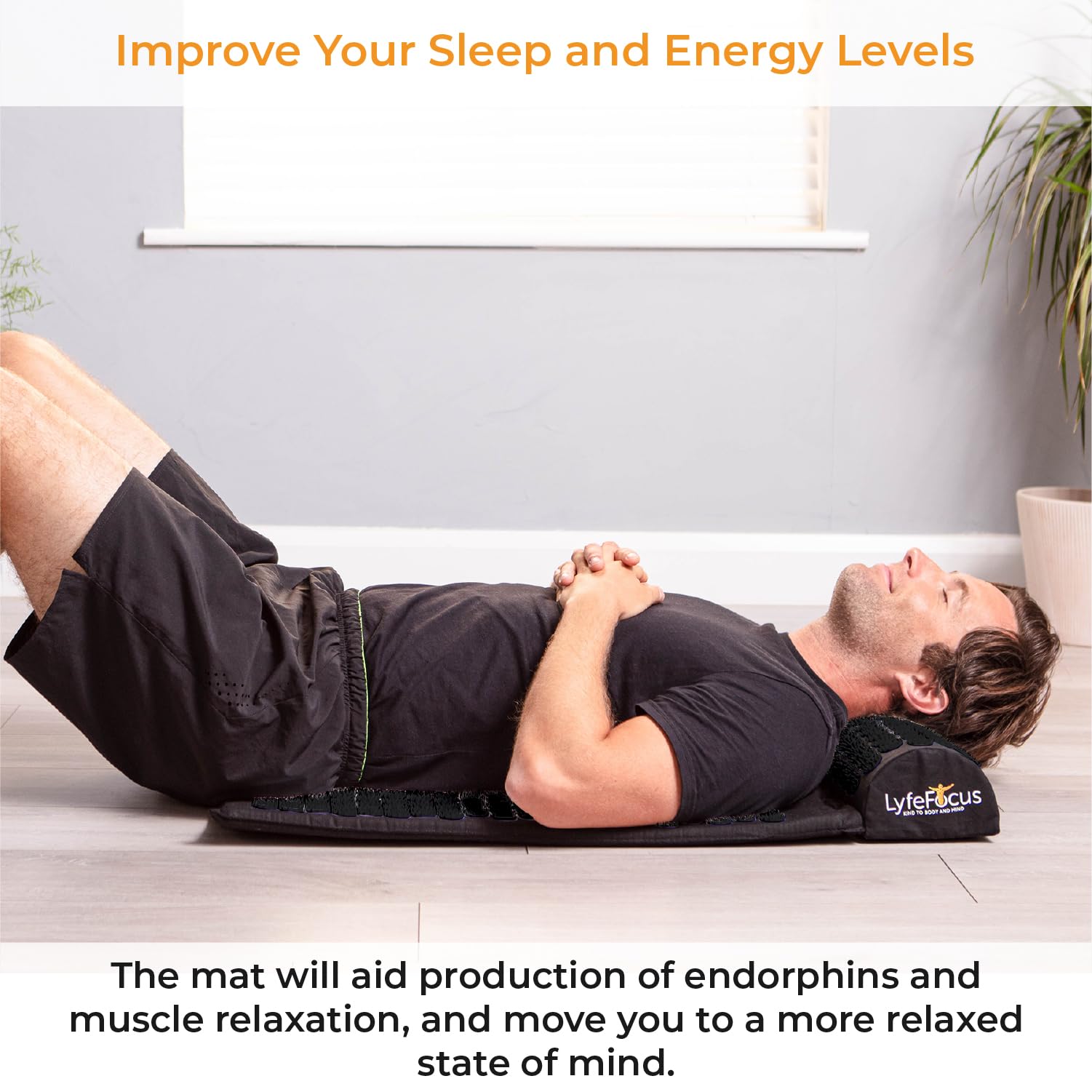 LyfeFocus Juego de alfombrilla de acupresión y almohada con bolsa de viaje, alfombrilla de masaje de acupuntura acolchada para aliviar el dolor de espalda, cuello y hombros, alivia la tensión muscular