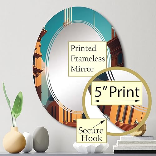 Miniatura 3 de Futuristic Designs III- Vanity Mirror, Bathroom Mirrors, Wall Mirrors for Living Room, Bedroom - Oval Mirror - Large 20'x30', 24'x36