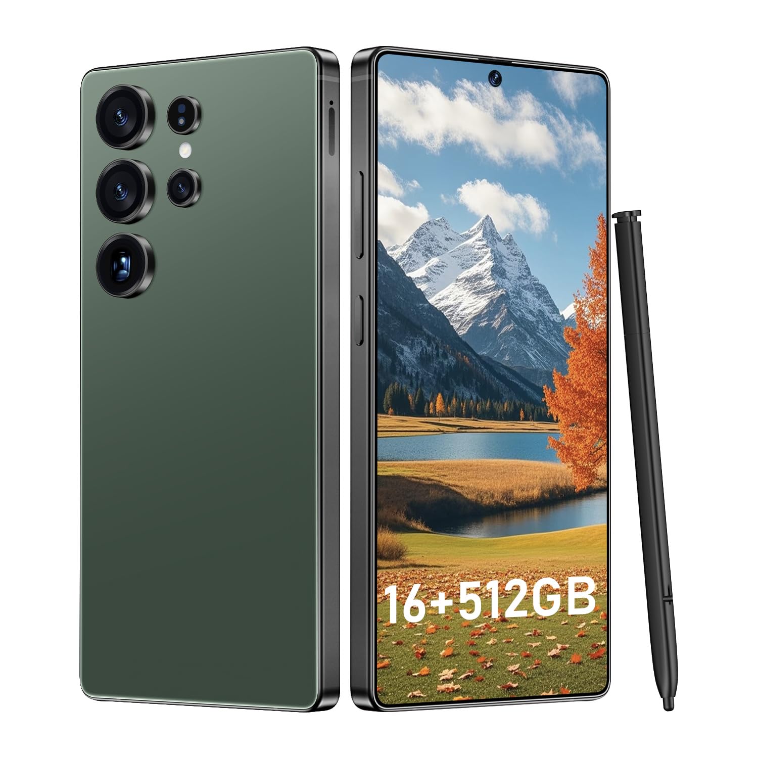 I25 Ultra: Powerhouse 16GB/512GB, 2-Day 7000mAh Battery, Huge 6.99" Android 14 Phone w/Built-in Stylus - Your All-in-One Device The Superior Choice (Green)