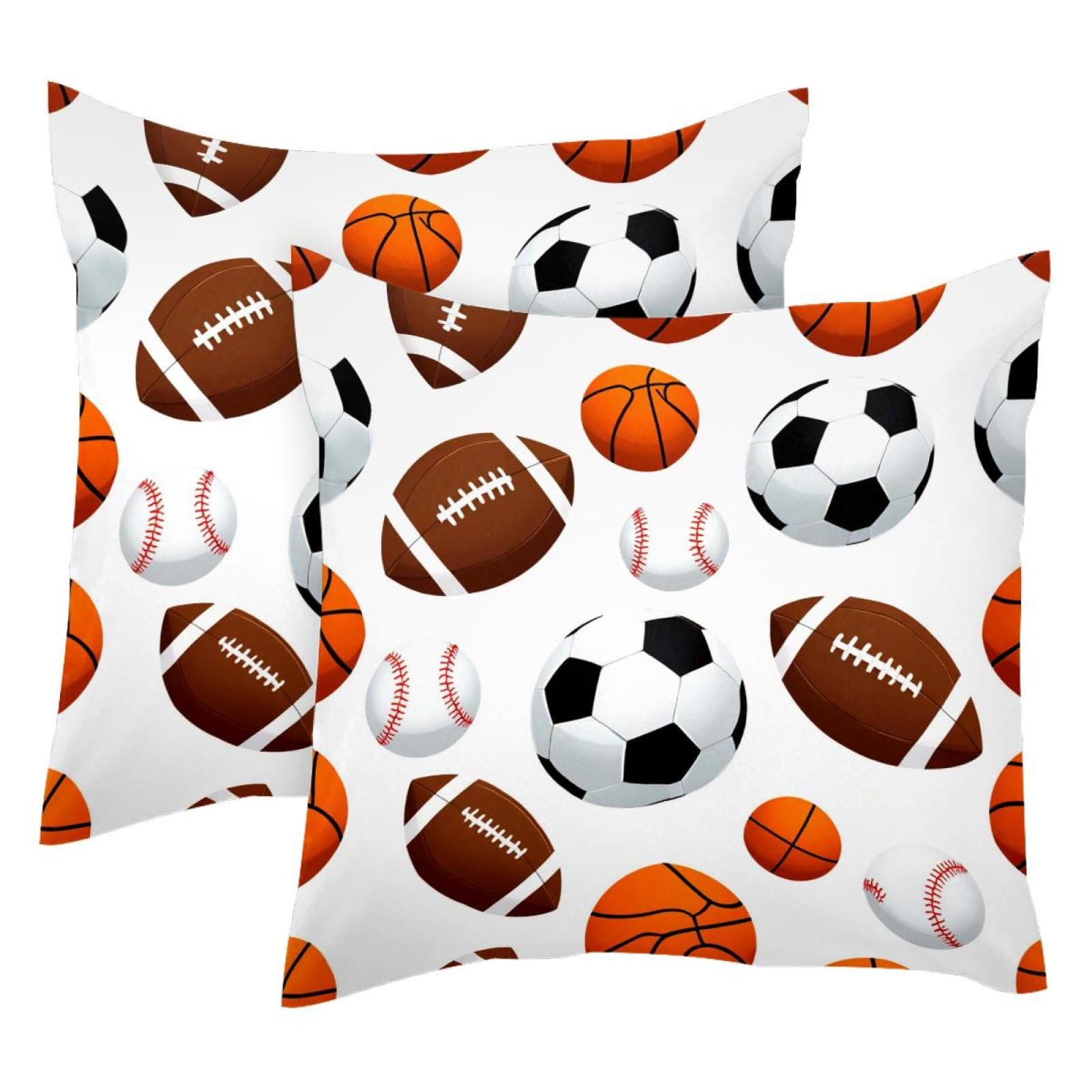Fundas de cojín deportivas de terciopelo para decorar el sofá de la habitación juvenil