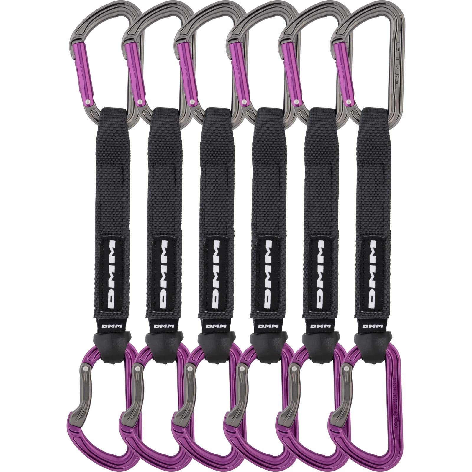 DMM Shadow Quickdraw 18 cm Titanium-Purple 6er Set