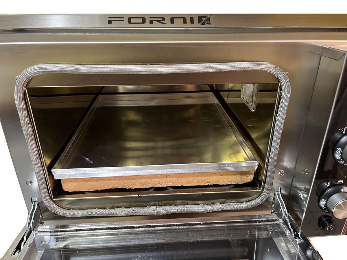 [2 PEZZI] Teglia ferro blu 40x34x2 Cm, misure per forno Effeuno con diagonale antideformazione Spessore teglie 8/10 Pizza alta idratazione ideale per professionisti della pizza e focaccia