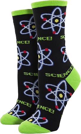 Socksmith Lemme Atom Black 9-11 Womens Shoe Sizes 5-10.5