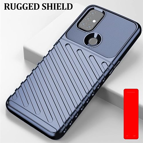Miniatura 6 de Asuwish Funda para OnePlus Nord N10 5G con protector de pantalla de vidrio templado y accesorios para celda, goma de silicona TPU suave delgada One
