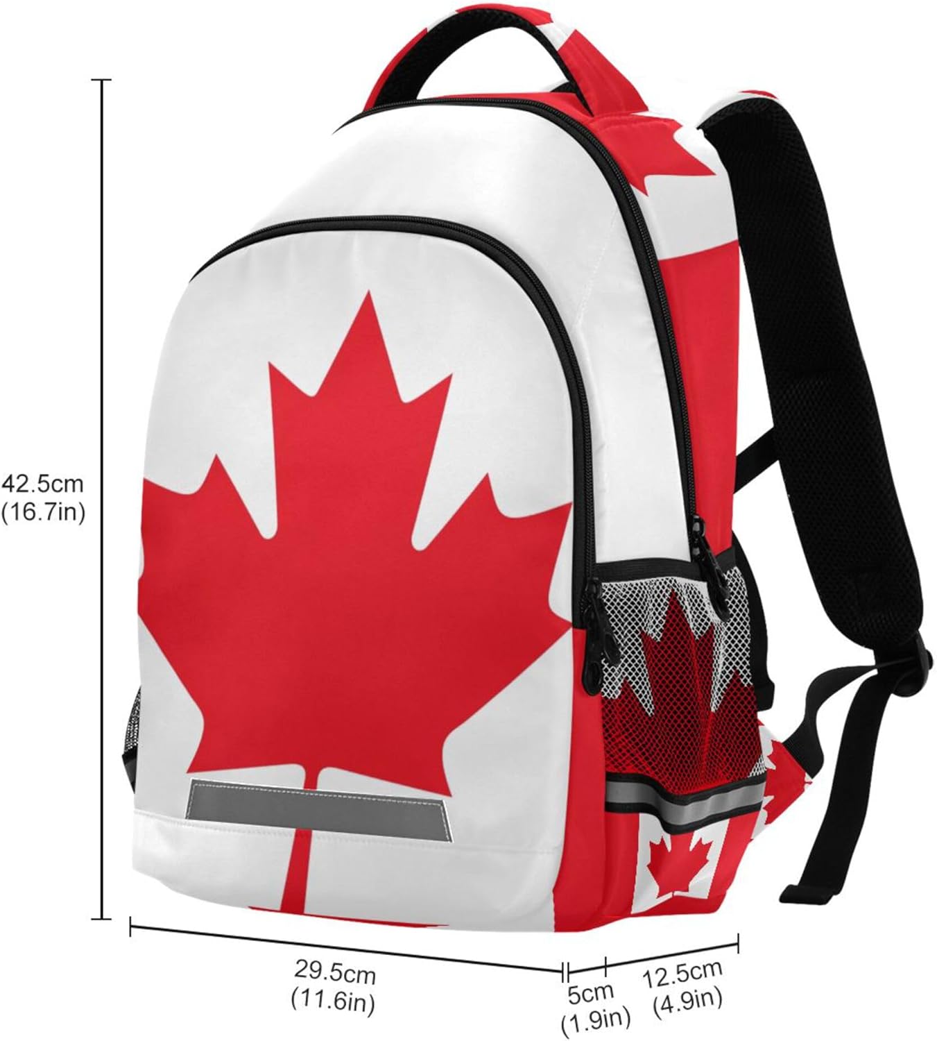 Canada Canadian Flag Backpack for Girls Kids Boys School Bookbags,Student Laptop Backpack Carrying Bag Casual Lightweight Travel Sports Day Packs