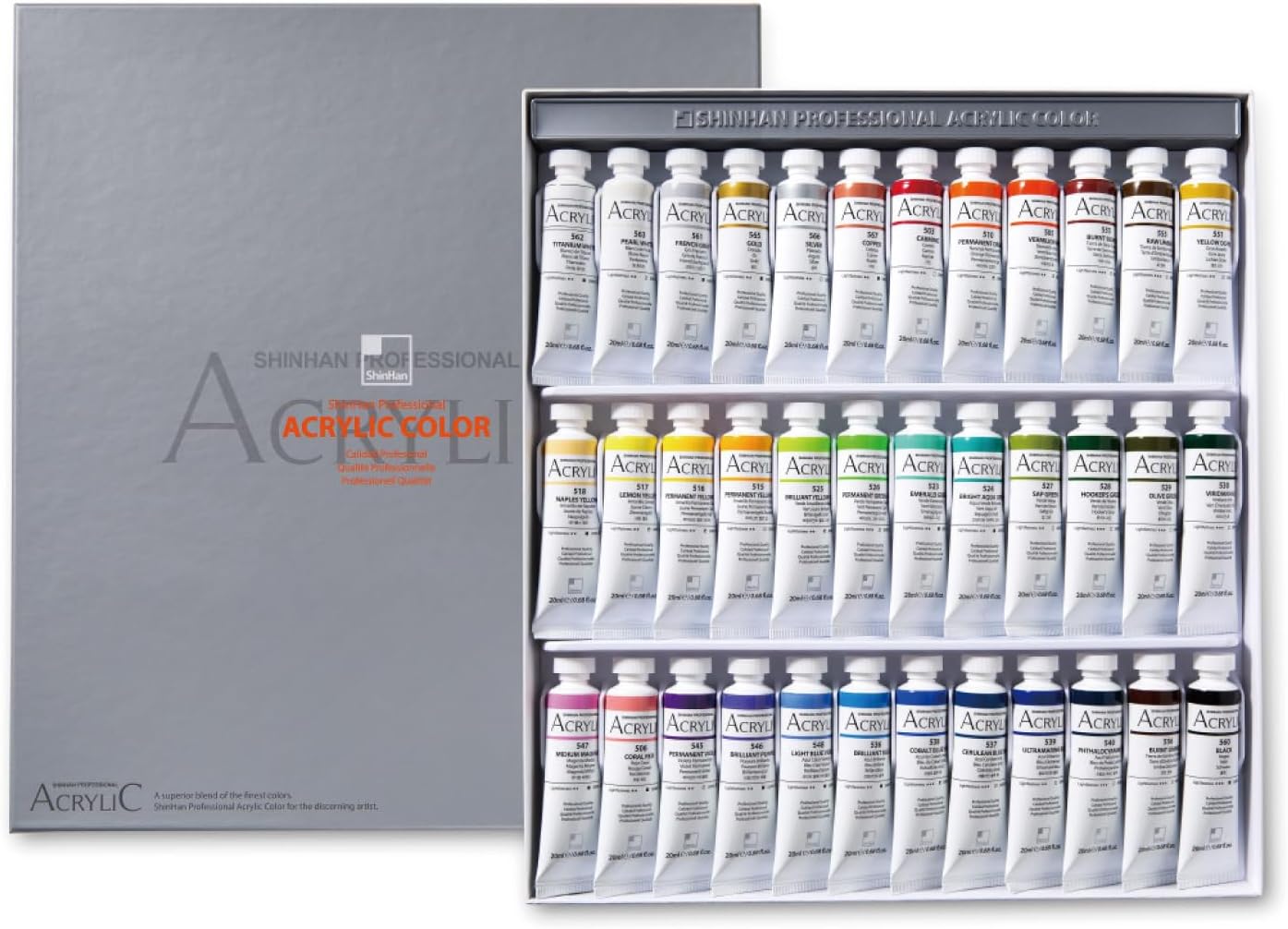 Professional Acrylic Paint Color 20ml 36 Colors Tube Set