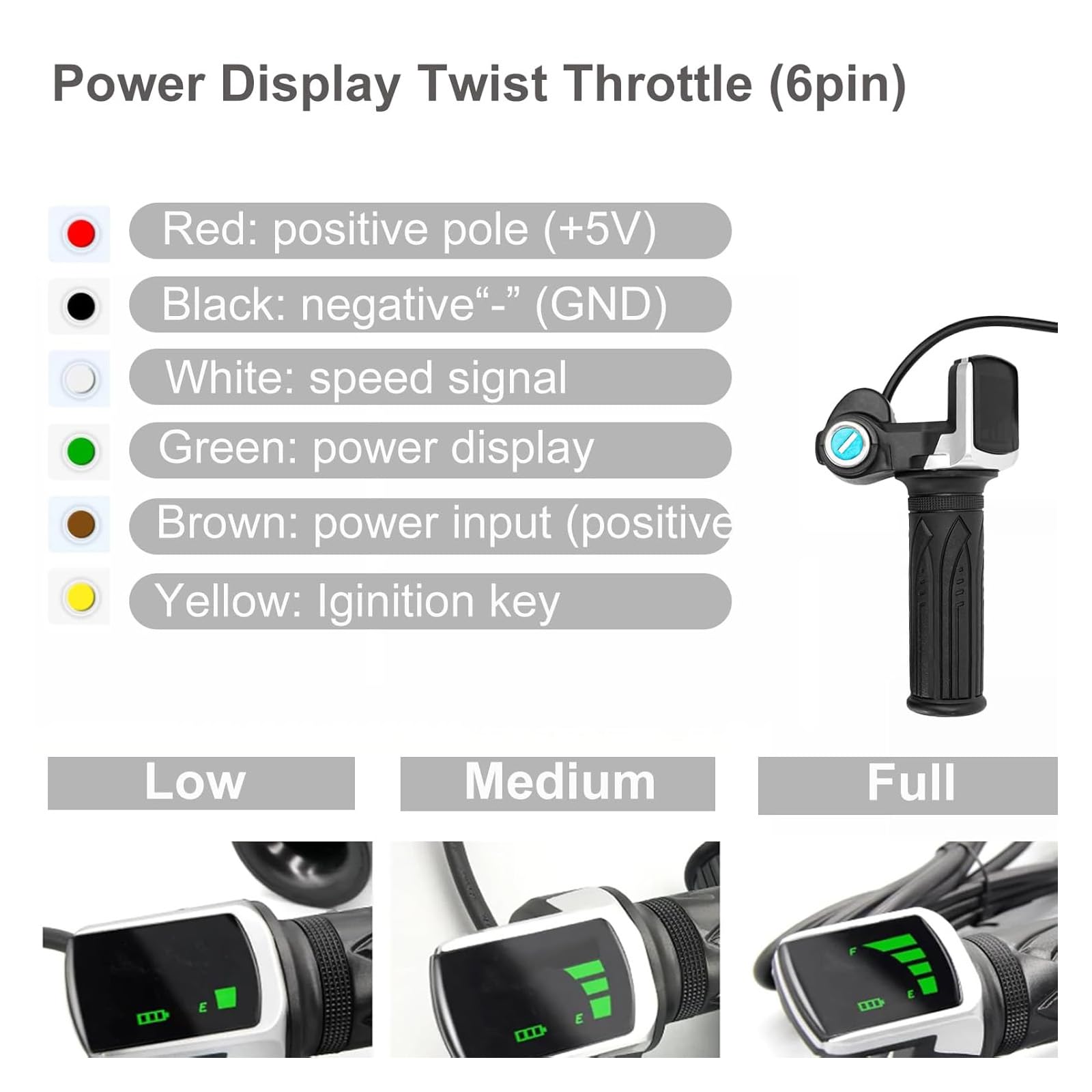 Moteur de scooter électrique 48V 2000W Moteur d'entraînement moyen Contrôleur sans balais DC 45A avec interrupteur à 3 vitesses à poignée d'accélérateur LCD pour électrique Go Kart ATV