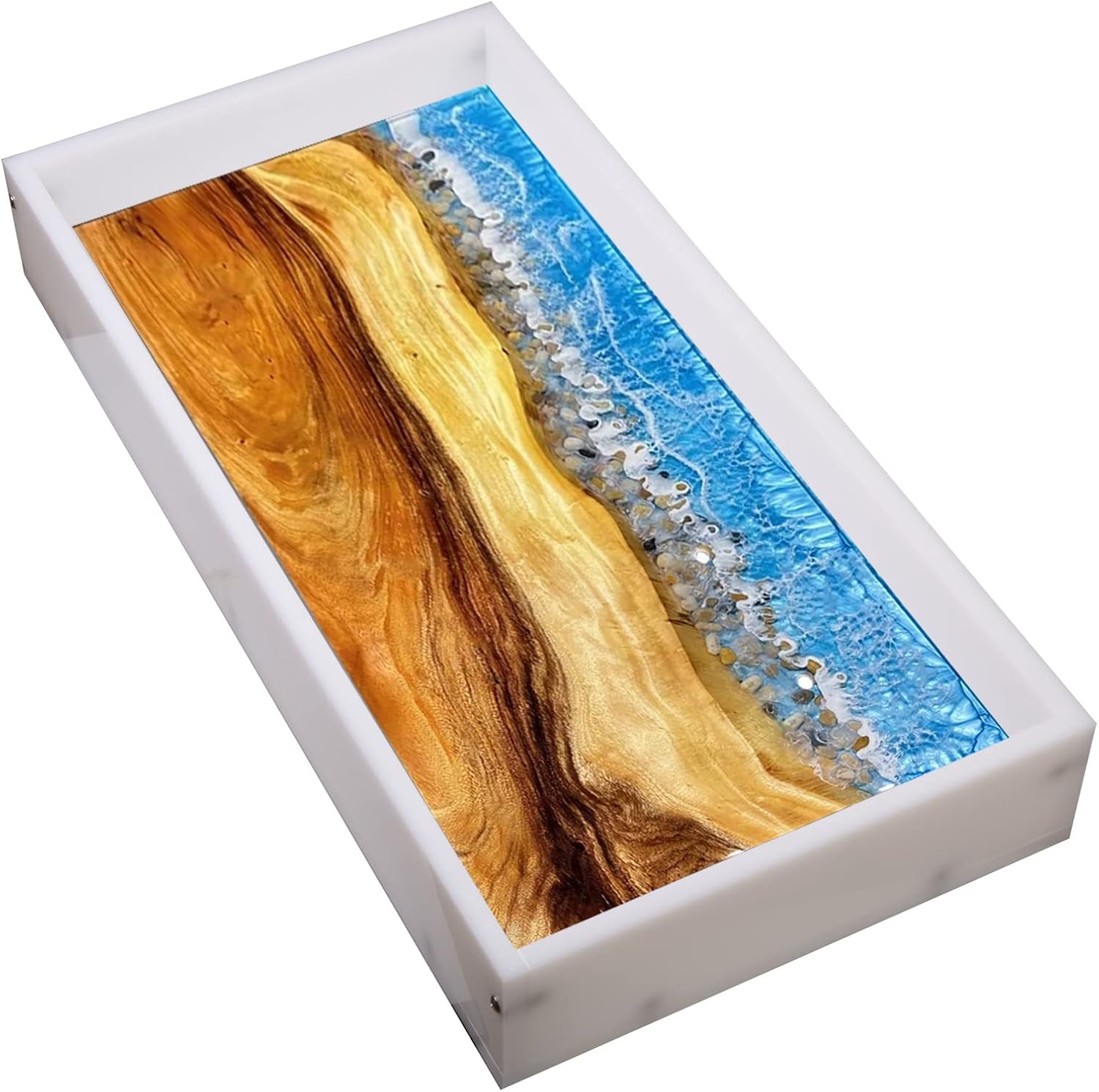 Kalinta Reusable Extra Large Resin Mold, 24x12x3 Inches Epoxy River